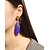 preiswerte Ohrringe-Damen Tropfen-Ohrringe Kreolen Feder Ohrringe Schmuck Schwarz / Blau Für Party Alltag Normal