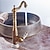 abordables Clásico-Grifo de lavabo de baño, grifos de baño de un solo mango de latón antiguo, grifo giratorio de mango de cerámica de estilo retro con interruptor de frío y calor
