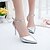 preiswerte Absatzschuhe für Damen-Damen Schuhe PU Sommer High Heels Walking Stöckelabsatz Spitze Zehe Für Normal Kleid Silber Rosa