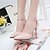 preiswerte Absatzschuhe für Damen-Damen Schuhe PU Sommer High Heels Walking Stöckelabsatz Spitze Zehe Für Normal Kleid Silber Rosa