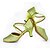 cheap Ballroom Shoes &amp; Modern Dance Shoes-Women&#039;s Latin Shoes Sparkling Glitter / Leather / Satin Heel Sparkling Glitter / Buckle Customized Heel Customizable Dance Shoes Green / Indoor / Performance / Practice