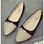 olcso Női lapos sarkú cipők-Női Cipő PU Tavasz Kényelmes / Balerinacipő Lapos Lapos Erősített lábujj / Köröm Fehér / Fekete és arany / Fehér / Ezüst