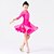 cheap Kids&#039; Dancewear-Latin Dance Dress Draping Cascading Ruffle Performance Long Sleeve Natural Spandex Polyester