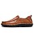 preiswerte Herrenpantoletten &amp; -slipper-Herrn Komfort-Müßiggänger Leder Frühling / Herbst Loafers &amp; Slip-Ons Walking tragbar Hellbraun / Burgund / Schwarz / EU40