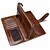 cheap Wallets-Men&#039;s Bags Cowhide Wallet Checkbook Wallet Bi-fold Solid Colored Logo Sports Outdoor Office &amp; Career Black Brown Coffee