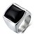 preiswerte Ringe für Herren-Herrn Statement-Ring Ring Siegelring Onyx Silber Synthetische Edelsteine Achat Titanstahl Modisch Alltag Normal Schmuck