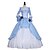 cheap Historical &amp; Vintage Costumes-Princess Maria Antonietta Elegant Rococo Victorian Dress Prom Dress Women&#039;s Girls&#039; Cotton Lace Party Prom Japanese Cosplay Costumes Plus Size Customized Blue Ball Gown Floral Long Sleeve Long Length