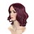 preiswerte Trendige synthetische Perücken-Synthetische Perücken Wellen Wellen Perücke Mittlerer Länge Dunkle Wein Synthetische Haare Damen Rot
