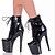 cheap Women&#039;s Boots-Women&#039;s PU(Polyurethane) Spring / Summer / Fall Comfort / Novelty / Fashion Boots Boots Walking Shoes Stiletto Heel Round Toe Zipper / Lace-up White / Black / Party &amp; Evening / Club Shoes