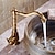 cheap Classical-Bathroom Sink Faucet Copper/Centerset Basin Faucet Single Handle One Hole Bath Taps Contain with Cold and Hot Water