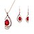 cheap Jewelry Sets-Women&#039;s Crystal Synthetic Ruby Jewelry Set Hollow Out Crystal Earrings Jewelry White / Red / Blue For Wedding Party 2pcs / Necklace