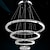 abordables Éclairages circulaires-4 anneaux 80 cm cristal led lustre or pendentif lumière métal galvanisé moderne contemporain 110-120v 220-240v