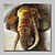 halpa Eläintaulut-mintura® käsinmaalatut värikkäät norsun eläinöljymaalaukset kankaalle moderni abstrakti seinätaidekuva olohuoneen kodinsisustukseen valmiina ripustettavaksi venytetyllä kehyksellä