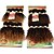 halpa Värjätyt ja kiharat hiustenpidennykset-Brasilialainen Kihara Kaareva Weave Aidot hiukset 400 g Ombre Hiukset kutoo Hiukset Extensions / 8A