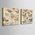 levne Reprodukce maleb-plátno Set Květinový/Botanický motiv evropský styl,Dva panely Plátno Čtvercový Tisk Art Wall Decor For Home dekorace