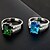 cheap Rings-Women&#039;s Ring - Zircon, Cubic Zirconia Ladies, Fashion Jewelry Green / Blue For Daily Casual 6 / 7 / 8 / 9