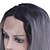 preiswerte Synthetische Perücken mit Spitze-Synthetische Lace Front Perücken Glatt Gerade Spitzenfront Perücke Schwarzgrau Synthetische Haare Damen Natürlicher Haaransatz Grau