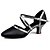 זול נעלי ריקודים ונעלי ריקוד מודרניות-בגדי ריקוד נשים נעליים מודרניות ריקודים סלוניים בבית הצגה אימון סנדלים עקבים אבזם עקב מותאם עקב קובני אבזם שחור וזהב שחור וכסף / מקצועי
