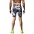 baratos Novo em-Vansydical® Homens Shorts de Corrida Atlético Esportes Calças Fitness Treino de Ginástica Exercício Respirável camuflagem Branco + cinza