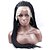 cheap Premium Synthetic Lace Wigs-Synthetic Wig Straight Lace Front Wig Natural Black #1B Synthetic Hair Black