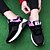 baratos Sapatos Desportivos de mulher-Feminino-Tênis-Conforto-Rasteiro-Preto Azul Vermelho-Tule-Casual