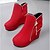 cheap Women&#039;s Boots-Women&#039;s Heels Fall Winter Other PU Office &amp; Career Casual Party &amp; Evening Wedge Heel Chain Hook &amp; Loop Black Blue Red