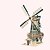 abordables Puzles 3D-Puzzles de Madera Molinillo Maquetas de madera Molino Edificio Famoso Arquitectura China Nivel profesional De madera 1 pcs Niños Adulto Chico Chica Juguet Regalo