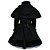 cheap Lolita Dresses-Princess Winter Sweet Lolita Cape Coat Lace Women&#039;s Coat Cosplay Black Long Sleeve Medium Length Halloween Costumes