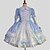 cheap Lolita Dresses-Princess Sweet Lolita Vacation Dress Dress Women&#039;s Girls&#039; Cotton Japanese Cosplay Costumes Plus Size Customized Blue / Pink Ball Gown Solid Colored Long Sleeve Knee Length / Laces