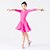 cheap Kids&#039; Dancewear-Latin Dance Dress Draping Cascading Ruffle Performance Long Sleeve Natural Spandex Polyester