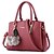 cheap Handbag &amp; Totes-Women&#039;s Rivet / Fur PU(Polyurethane) Tote / Zipper Solid Colored Wine / Dark Pink / Black