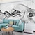 cheap Wall Murals-Mural Wallpaper Wall Sticker Covering Print Adhesive Required 3D Effect Abstract Wave Canvas Home Décor