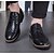 Недорогие Мужские оксфорды-Для мужчин Туфли на шнуровке Удобная обувь Полиуретан Зима Удобная обувь Шнуровка На плоской подошве Черный Темно-коричневыйНа плоской