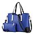 baratos Conjunto de Bolsas-Mulheres Bolsas PU Conjuntos de saco Fru-Fru Azul Escuro / Vinho / Azul Real / Conjuntos de sacolas