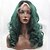 cheap Synthetic Lace Wigs-Synthetic Lace Front Wig Loose Wave Loose Wave Lace Front Wig Long Green Synthetic Hair Women&#039;s Dark Roots Natural Hairline Middle Part Green