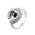 preiswerte Ringe-Ring Kubikzirkonia Simple Style Modisch Zirkon Aleación Schwarz Schmuck Für Normal 1 Stück