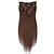 abordables Extensions à Clips-A Clipser Extensions de cheveux Naturel humains Droit Cheveux Naturel humain Extensions Naturelles Femme Noir Naturel