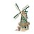 cheap 3D Puzzles-Wooden Puzzle Windmill Wooden Model Windmill Famous buildings Chinese Architecture Professional Level Wooden 1 pcs Kid&#039;s Adults&#039; Boys&#039; Girls&#039; Toy Gift