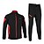 cheap Men&#039;s Clothing Sets-Arsuxeo Men&#039;s Long Sleeve Cycling Jacket with Pants - Black / Red Black / Green Bike Jacket Clothing Suit Thermal / Warm Windproof Anatomic Design Waterproof Zipper Reflective Strips Winter Sports