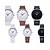 preiswerte Modeuhren-KEZZI Paar Modeuhr Armbanduhren für den Alltag Quartz Japanischer Quartz PU Band Bequem Schwarz Weiß Braun