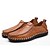 preiswerte Herrenpantoletten &amp; -slipper-Herrn Komfort-Müßiggänger Leder Frühling / Herbst Loafers &amp; Slip-Ons Walking tragbar Hellbraun / Burgund / Schwarz / EU40