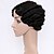 cheap Synthetic Trendy Wigs-Synthetic Wig Wavy Finger Wave Afro Wavy Wig Short Natural Black Synthetic Hair Women&#039;s African American Wig Black