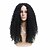 halpa Synteettiset trendikkäät peruukit-Synteettiset peruukit Kihara Kihara Keskiosa Peruukki Pitkä Musta Synteettiset hiukset Naisten Muoti Afro-amerikkalainen peruukki Musta