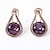 cheap Jewelry Sets-Women&#039;s Synthetic Amethyst Amethyst Jewelry Set Round Cut Drop Ladies Crystal Earrings Jewelry Purple For Wedding Party 2pcs / Necklace