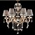 billige Lanternedesign-6-Light 70(27.5&quot;） Crystal Chandelier Glass Fabric Candle-style Electroplated Modern Contemporary 110-120V 220-240V