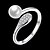 baratos Anéis-Mulheres Anel anel de embrulho Zircônia Cubica Pérola pequeno diamante 1pç Prata Pérola Prata de Lei Zircão senhoras Original Aniversário O negócio Jóias Grupo