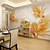 abordables Murales de pared-Floral Art Decó 3D Decoración hogareña Moderno Revestimiento de pared, Lona Material adhesiva requerida Mural, Revestimiento de paredes