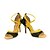 cheap Latin Shoes-Women&#039;s Latin Shoes Salsa Shoes Sandal Heel Buckle Ribbon Tie Customized Heel Black Yellow Red Buckle