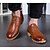 Недорогие Мужские оксфорды-Для мужчин Туфли на шнуровке Удобная обувь Полиуретан Зима Удобная обувь Шнуровка На плоской подошве Черный Темно-коричневыйНа плоской