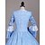 cheap Historical &amp; Vintage Costumes-Princess Maria Antonietta Elegant Rococo Victorian Dress Prom Dress Women&#039;s Girls&#039; Cotton Lace Party Prom Japanese Cosplay Costumes Plus Size Customized Blue Ball Gown Floral Long Sleeve Long Length